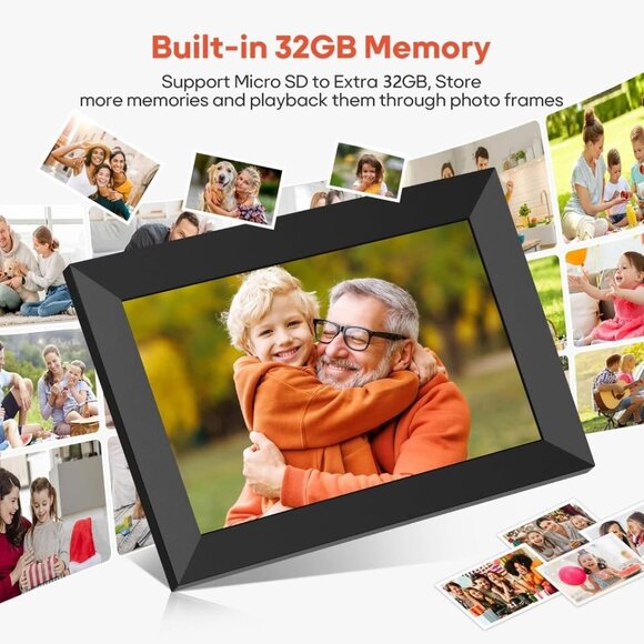 Frameo 10.1" WiFi Digital Picture Frame HD Touch Screen App Sharing Gift home - Picture 5 of 10